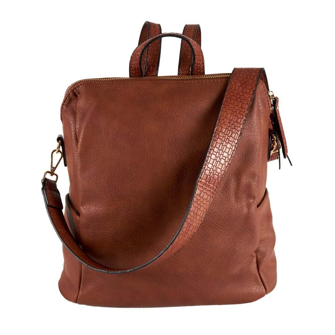 Mochila de cuero PU. Bolso mochila para mujer