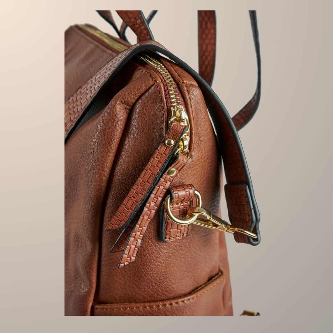 Mochila de cuero PU. Bolso mochila para mujer
