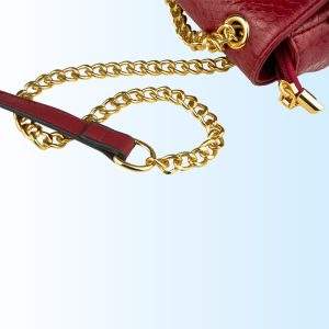 Cadena dorada metálica de bolso cruzado mujer