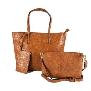 Conjunto de tres piezas de bolso tote para mujer