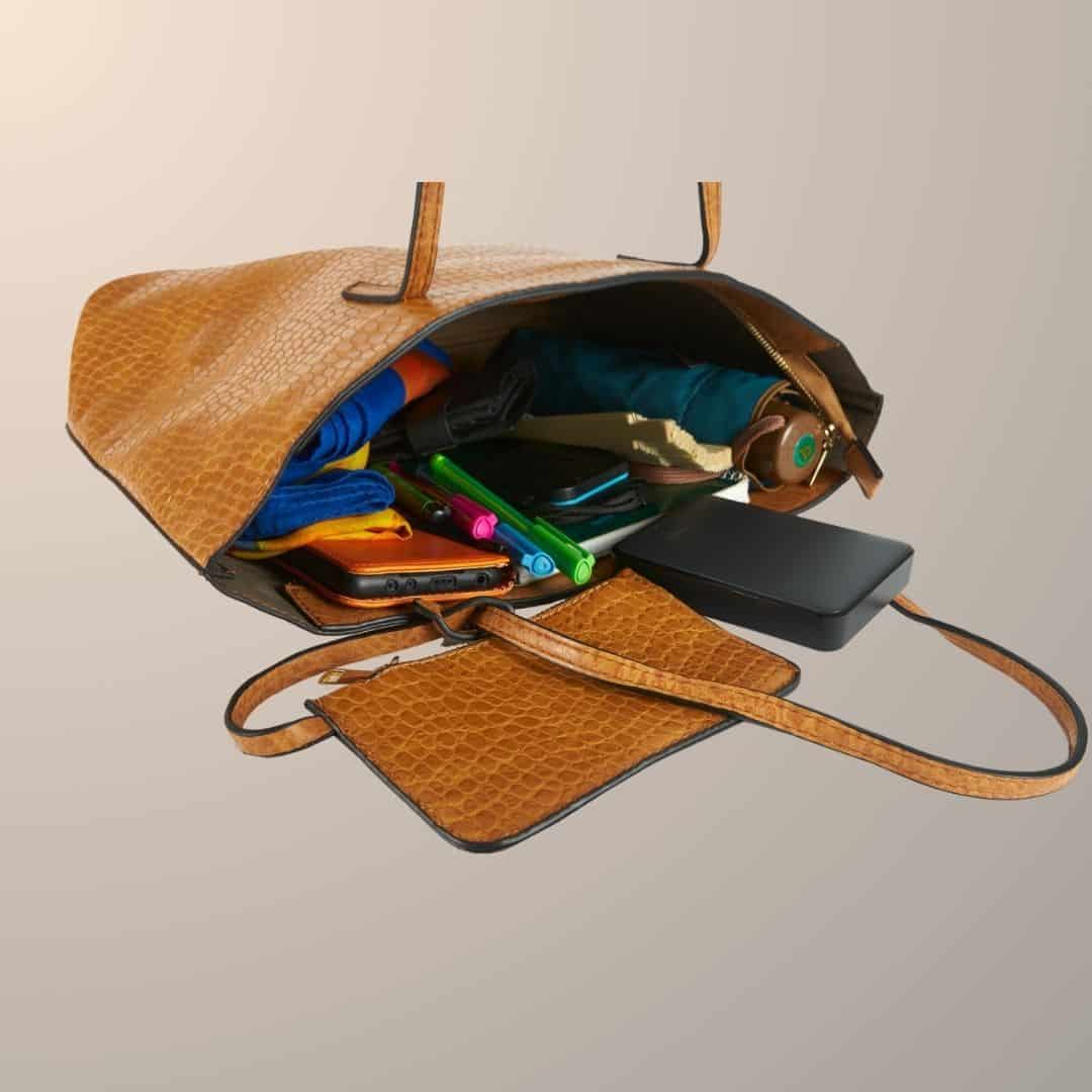 Interior bolso tote grande conjunto tote