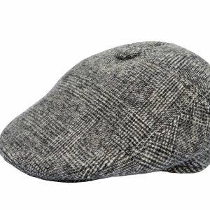 Boina hombre invierno gris con botón